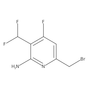 6-(Bromomethyl)-3-(difluoromethyl)-4-fluoropyridin-2-amine结构式