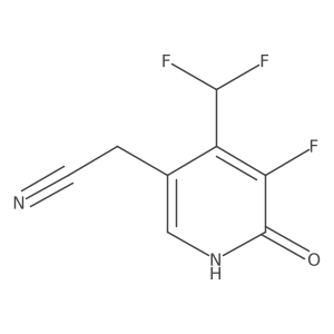 2-(4-(Difluoromethyl)-5-fluoro-6-hydroxypyridin-3-yl)acetonitrile结构式