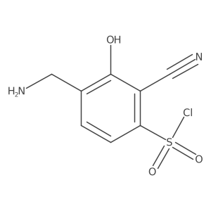4-(aminomethyl)-2-cyano-3-hydroxy-benzenesulfonyl chloride结构式