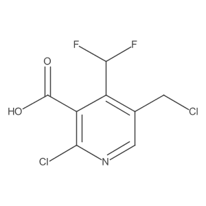 2-Chloro-5-(chloromethyl)-4-(difluoromethyl)nicotinic acid Structure