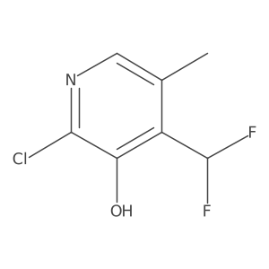 2-Chloro-4-(difluoromethyl)-5-methylpyridin-3-ol结构式