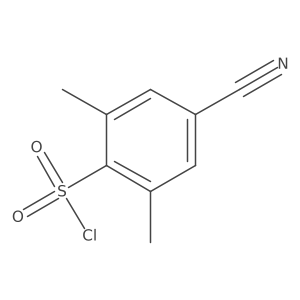 4-Cyano-2,6-dimethylbenzene-1-sulfonyl chloride Structure