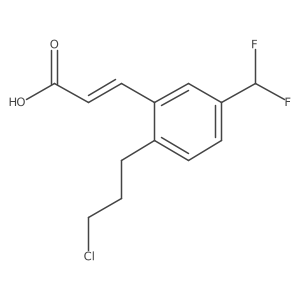 2-(3-Chloropropyl)-5-(difluoromethyl)cinnamic acid结构式