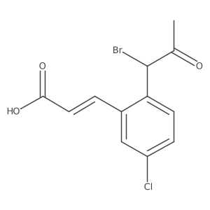 2-(1-Bromo-2-oxopropyl)-5-chlorocinnamic acid结构式