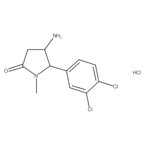 (4R,5S)-4-amino-5-(3,4-dichlorophenyl)-1-methylpyrrolidin-2-one hydrochloride结构式