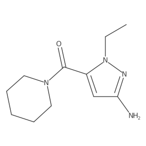 1-ethyl-5-(piperidin-1-ylcarbonyl)-1H-pyrazol-3-amine Structure