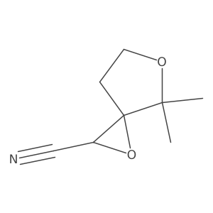 4,4-Dimethyl-1,5-dioxaspiro[2.4]heptane-2-carbonitrile Structure