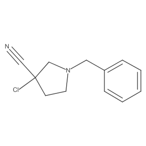 1-Benzyl-3-chloropyrrolidine-3-carbonitrile结构式