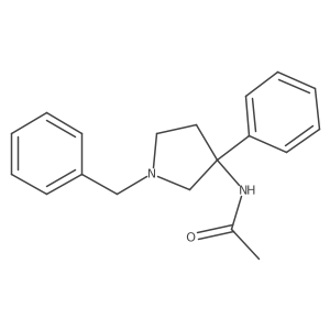 N-(1-Benzyl-3-phenylpyrrolidin-3-yl)acetamide Structure