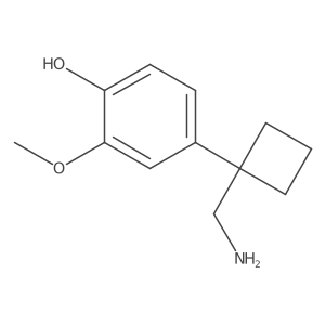 4-[1-(Aminomethyl)cyclobutyl]-2-methoxyphenol Structure