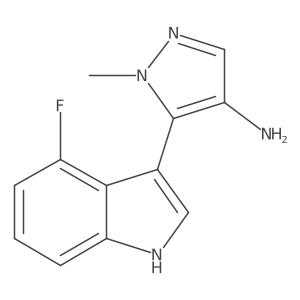 5-(4-fluoro-1H-indol-3-yl)-1-methyl-1H-pyrazol-4-amine Structure