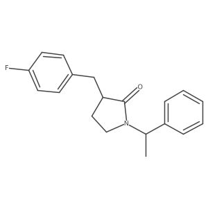 3-[(4-Fluorophenyl)methyl]-1-[(1R)-1-phenylethyl]-2-pyrrolidinone Structure