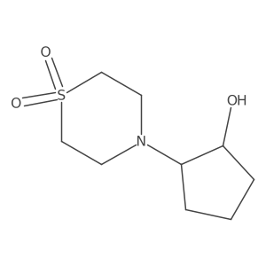 4-[(1R,2R)-2-hydroxycyclopentyl]-1lambda6-thiomorpholine-1,1-dione结构式