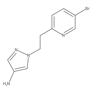 1-[2-(5-bromopyridin-2-yl)ethyl]-1H-pyrazol-4-amine结构式