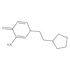 3-Amino-1-[2-(oxolan-3-yl)ethyl]-1,4-dihydropyridin-4-one结构式