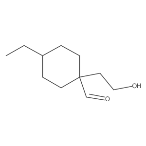 4-Ethyl-1-(2-hydroxyethyl)cyclohexane-1-carbaldehyde结构式