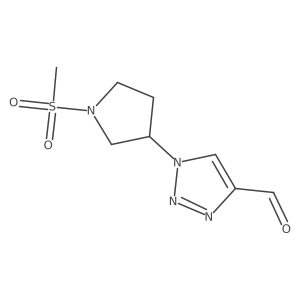 1-(1-(methylsulfonyl)pyrrolidin-3-yl)-1H-1,2,3-triazole-4-carbaldehyde结构式