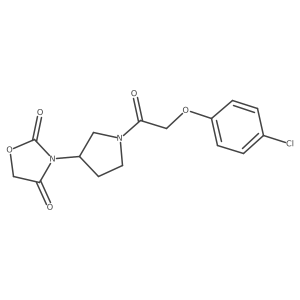 3-(1-(2-(4-Chlorophenoxy)acetyl)pyrrolidin-3-yl)oxazolidine-2,4-dione Structure