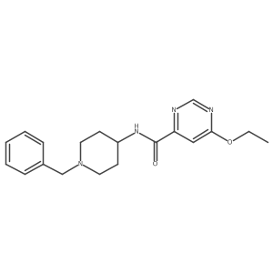 N-(1-benzylpiperidin-4-yl)-6-ethoxypyrimidine-4-carboxamide结构式