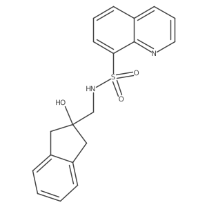 N-((2-hydroxy-2,3-dihydro-1H-inden-2-yl)methyl)quinoline-8-sulfonamide Structure