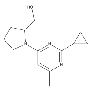 (1-(2-Cyclopropyl-6-methylpyrimidin-4-yl)pyrrolidin-2-yl)methanol Structure