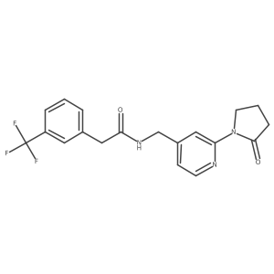 N-((2-(2-oxopyrrolidin-1-yl)pyridin-4-yl)methyl)-2-(3-(trifluoromethyl)phenyl)acetamide Structure
