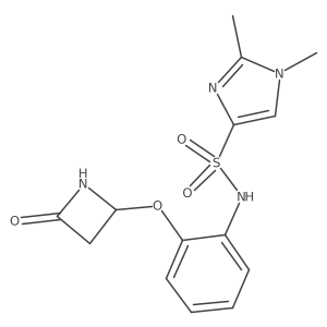 1,2-dimethyl-N-{2-[(4-oxoazetidin-2-yl)oxy]phenyl}-1H-imidazole-4-sulfonamide Structure