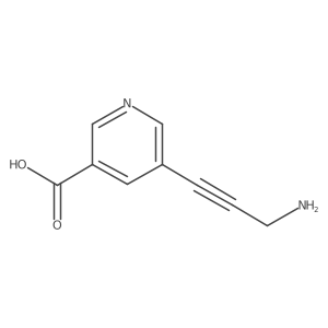 5-(3-Aminoprop-1-yn-1-yl)pyridine-3-carboxylic acid结构式