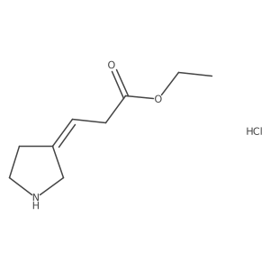 ethyl 3-[(3E)-pyrrolidin-3-ylidene]propanoate hydrochloride Structure