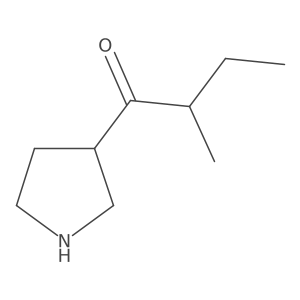 2-methyl-1-[(3R)-pyrrolidin-3-yl]butan-1-one结构式