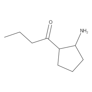 rac-1-[(1R,2S)-2-aminocyclopentyl]butan-1-one结构式