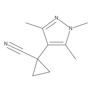 1-(trimethyl-1H-pyrazol-4-yl)cyclopropane-1-carbonitrile结构式