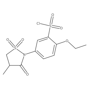 2-Ethoxy-5-(4-methyl-1,1,3-trioxo-1$l^{6},2-thiazolidin-2-yl)benzene-1-sulfonyl chloride结构式