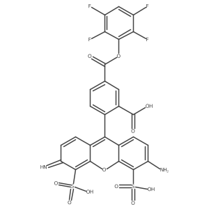 2-(6-Amino-4,5-disulfo-3-imino-3H-xanthene-9-yl)-5-(2,3,5,6-tetrafluorophenoxycarbonyl)benzoic acid Structure