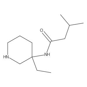 N-(3-ethylpiperidin-3-yl)-3-methylbutanamide结构式