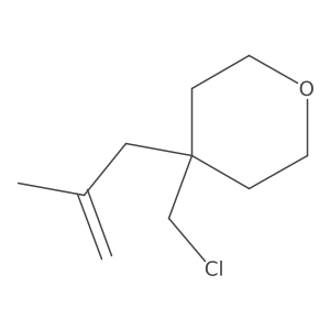 4-(Chloromethyl)-4-(2-methylprop-2-en-1-yl)oxane结构式
