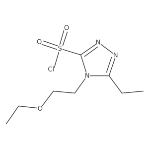 4-(2-ethoxyethyl)-5-ethyl-4H-1,2,4-triazole-3-sulfonyl chloride Structure