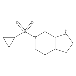 rac-(3aR,7aR)-6-(cyclopropanesulfonyl)-octahydro-1H-pyrrolo[2,3-c]pyridine Structure