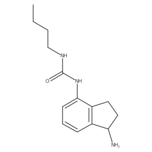 1-(1-amino-2,3-dihydro-1H-inden-4-yl)-3-butylurea结构式