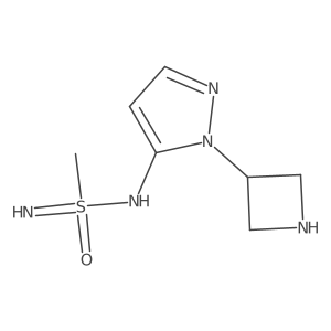N-[1-(azetidin-3-yl)-1H-pyrazol-5-yl]methanesulfonoimidamide Structure