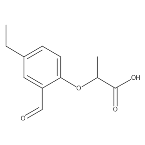 2-(4-ethyl-2-formyl-phenoxy)propanoic acid结构式
