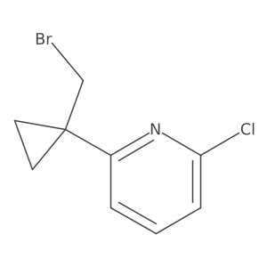 2-(1-(Bromomethyl)cyclopropyl)-6-chloropyridine Structure