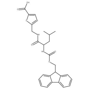 2-{[(2R)-2-({[(9H-fluoren-9-yl)methoxy]carbonyl}amino)-4-methylpentanamido]methyl}-1,3-thiazole-5-carboxylic acid Structure