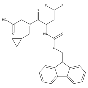2-[N-(cyclopropylmethyl)-2-({[(9H-fluoren-9-yl)methoxy]carbonyl}amino)-4,4-difluorobutanamido]acetic acid Structure