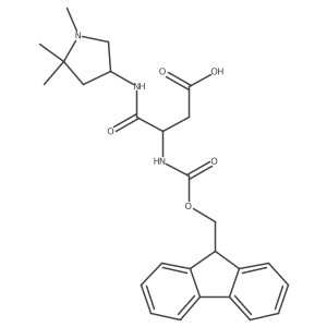 3-({[(9H-fluoren-9-yl)methoxy]carbonyl}amino)-3-[(1,5,5-trimethylpyrrolidin-3-yl)carbamoyl]propanoic acid Structure