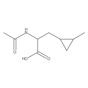 2-Acetamido-3-(2-methylcyclopropyl)propanoic acid结构式