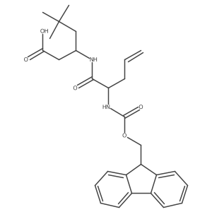 3-[2-({[(9H-fluoren-9-yl)methoxy]carbonyl}amino)pent-4-enamido]-5,5-dimethylhexanoic acid Structure