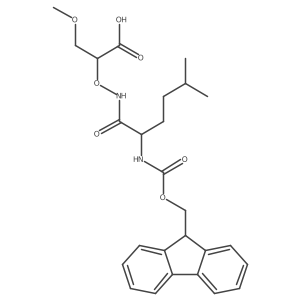 2-{[2-({[(9H-fluoren-9-yl)methoxy]carbonyl}amino)-5-methylhexanamido]oxy}-3-methoxypropanoic acid Structure