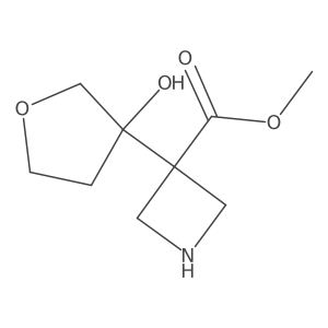 Methyl 3-(3-hydroxyoxolan-3-yl)azetidine-3-carboxylate Structure