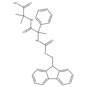 2-[2-({[(9H-fluoren-9-yl)methoxy]carbonyl}amino)-2-phenylpropanamido]-2-methylpropanoic acid结构式